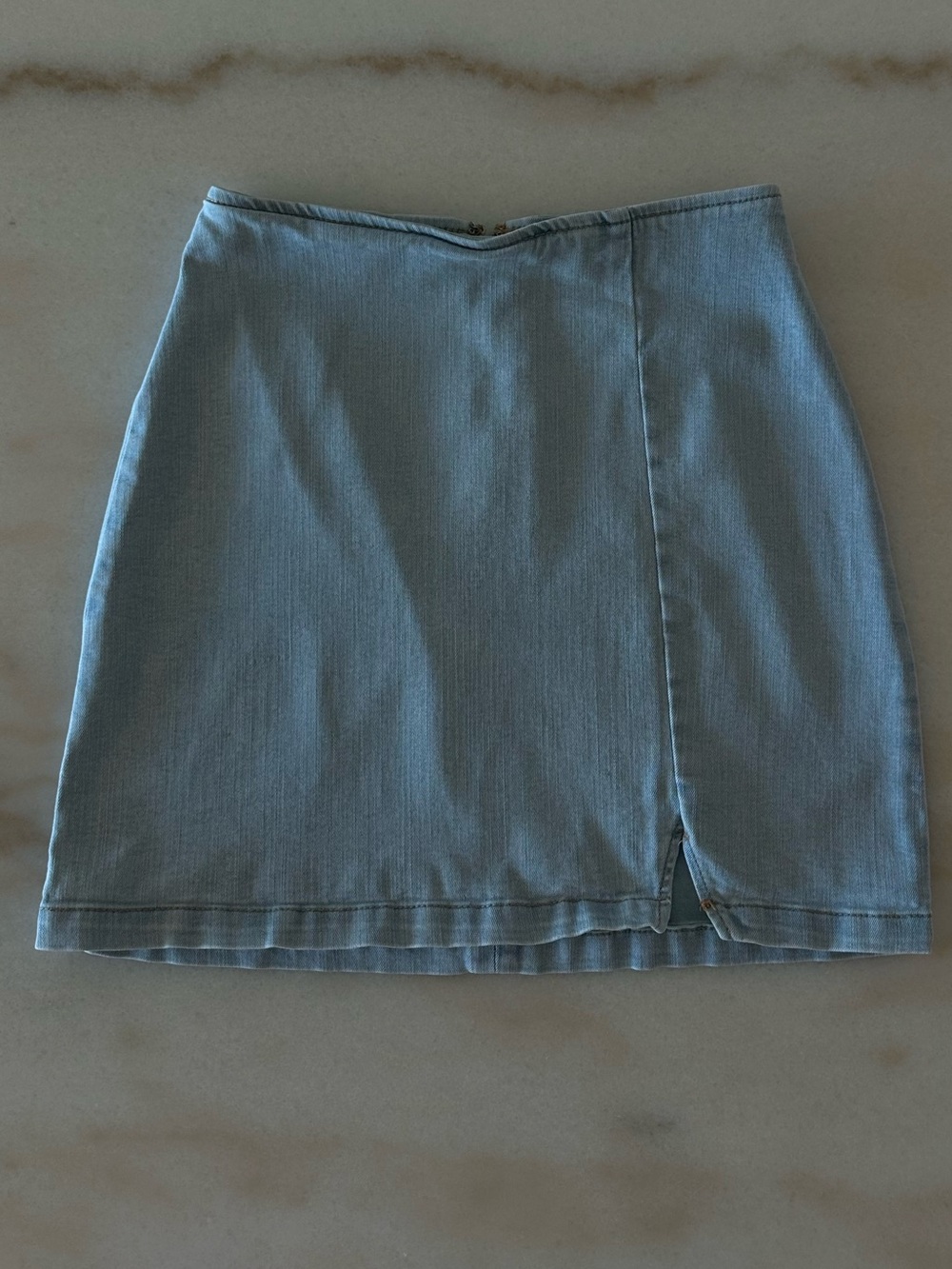 Wild Fable Light Wash Denim Mini Skirt Size 0 | Y2K A-Line Stretch Jean Skirt